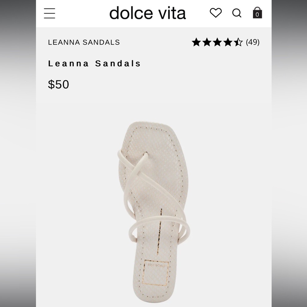 Dolce Vita Cream Stella Leanna Sandals, Size 8.5, NWT